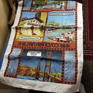 Vintage San Francisco tea towel